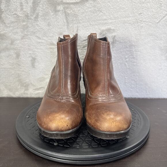 Dansko Women's Fawn Boot Size 40 / 9.5 Wedge Platform Bootie Brown Leather Comfy - Picture 2 of 9